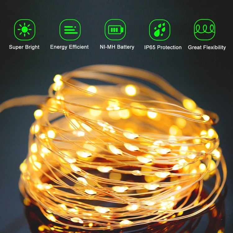 22m 200 LEDs Solar Powered Home Garden Copper Wire String Fairy Light Outdoor Christmas Party Decor Strip Lamp with 8 Modes(White Light) by bashfashion