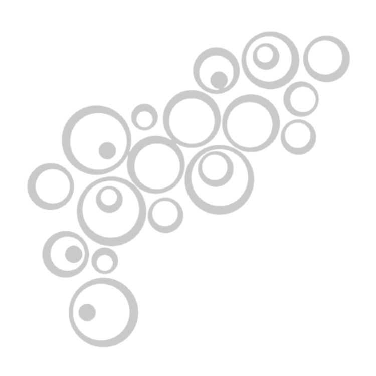 24 PCS 3D DIY Circles Decoration Mirror Wall Stickers for TV Background Home Decor Acrylic Decor Wall Art(Silver) by bashfashion