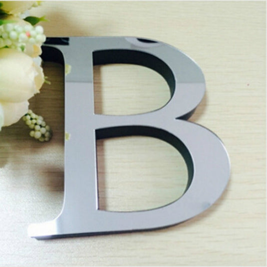 2 PCS Home Decoration Creative Personality English Letters Acrylic Mirror 3D DIY Wall Stickers(B) by bashfashion