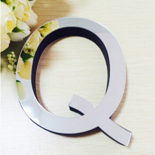 2 PCS Home Decoration Creative Personality English Letters Acrylic Mirror 3D DIY Wall Stickers(Q) by bashfashion