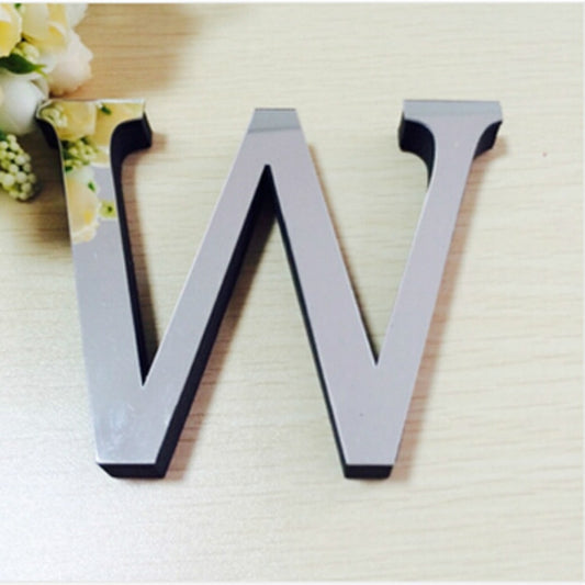 2 PCS Home Decoration Creative Personality English Letters Acrylic Mirror 3D DIY Wall Stickers(W) by bashfashion