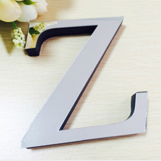2 PCS Home Decoration Creative Personality English Letters Acrylic Mirror 3D DIY Wall Stickers(Z) by bashfashion