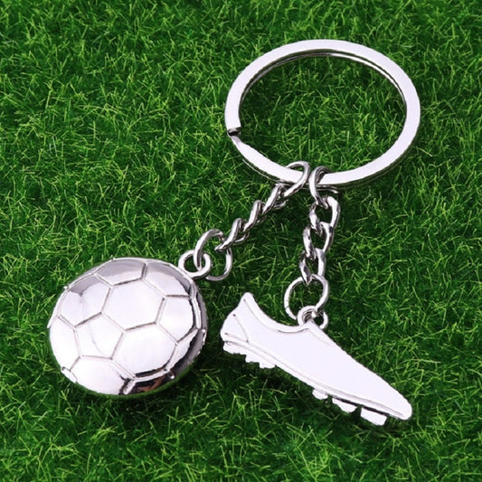 2 PCS Creative Football Gift Pendant Metal Football Shoe Keychain, Style:Football Shoes 306 by bashfashion