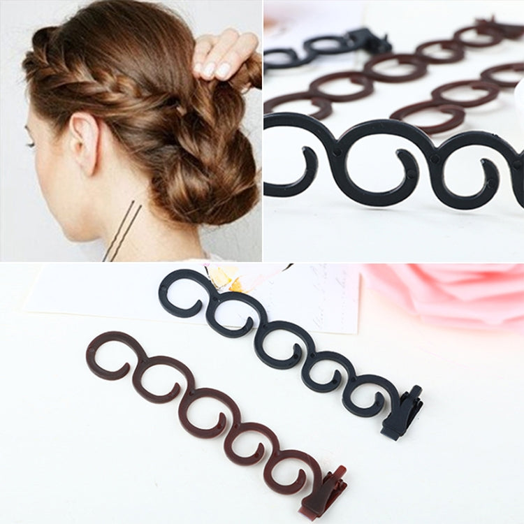 Elegance Hair Braider Flower Magic Hair Clip Queue Twist Plait Hairstyle Styling Accessories,Size:13.5x2.5cm(6090 Coffee) by bashfashion