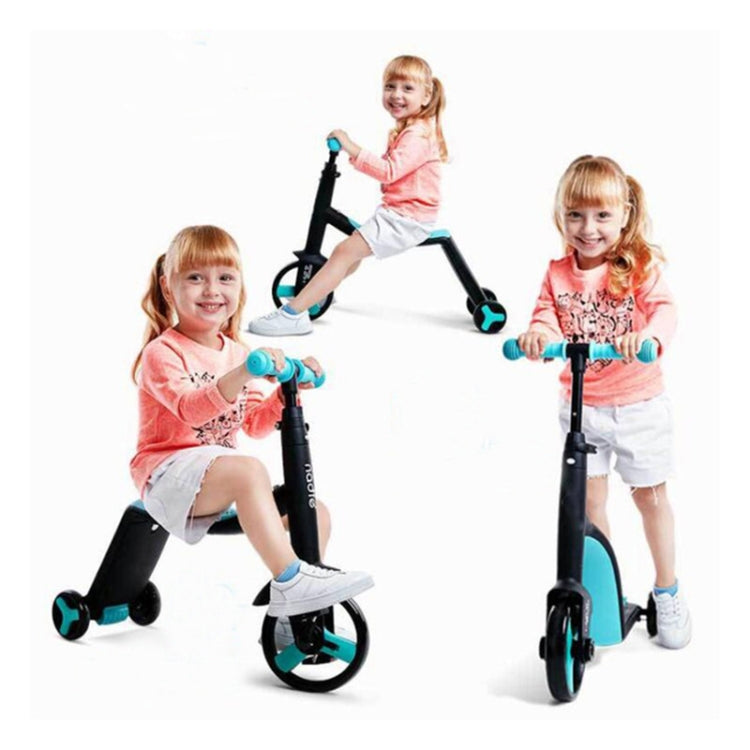 nadle FoldableThree-wheeled Three-mode Balance Bicycle Child Scooter(Blue) by nadle