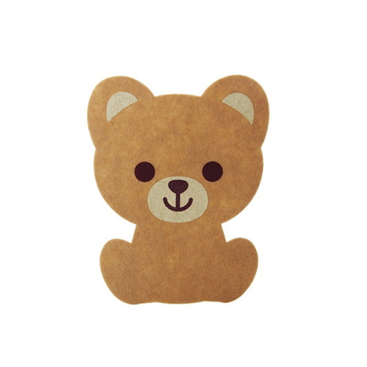 Cartoon Animal Bathroom Thickened Felt Toilet Deodorant Stickers(Brown Bear) by bashfashion