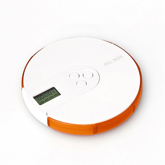 One Week Portable Timing Smart Pill Boxes Elder Reminding Electronic Medicine Box(Orange) by bashfashion