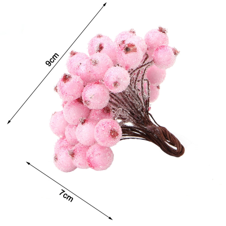 2 PCS 12mm Simulation Berry Frost Red Small Fruit Foam Berry DIY Accessories Flower Arrangement Material(Red) by bashfashion