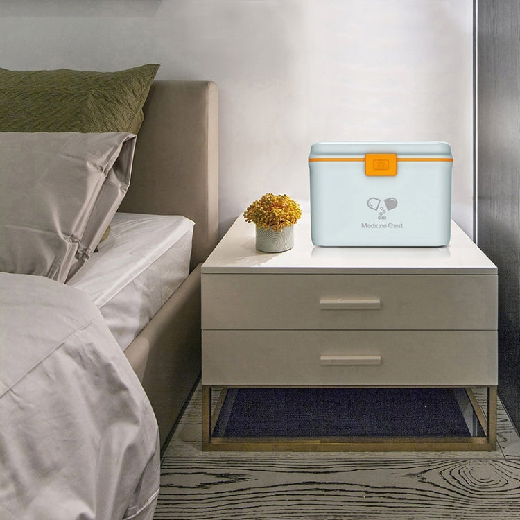 Jinlongxing 9659 Mini Household Plastic Portable Medicine Storage Box, Size:21x15x15.3cm(Blue) by bashfashion