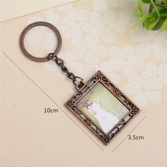 2 PCS Creative Metal Vintage Photo Frame(Square Keychain) by bashfashion