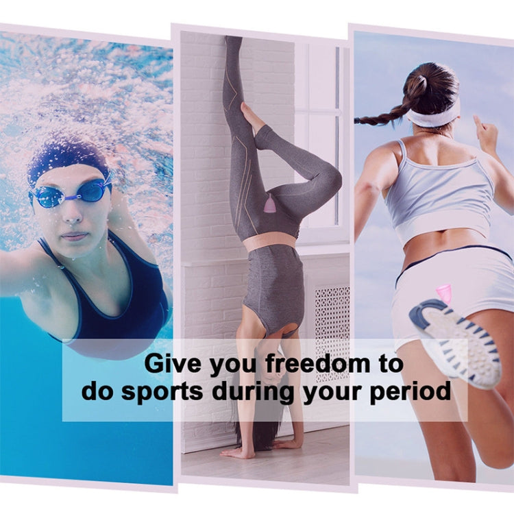 3 PCS Reusable Soft Cup Silicone Menstrual Cup(Pink) by bashfashion