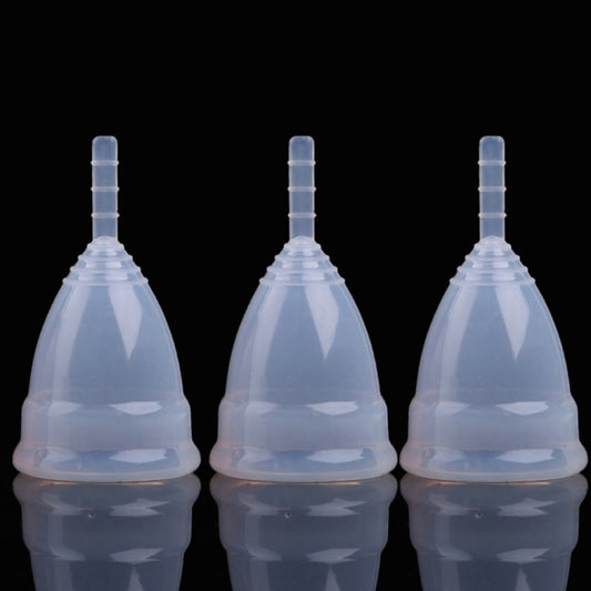 3 PCS Reusable Soft Cup Silicone Menstrual Cup, Size:Small(Transparent) by bashfashion
