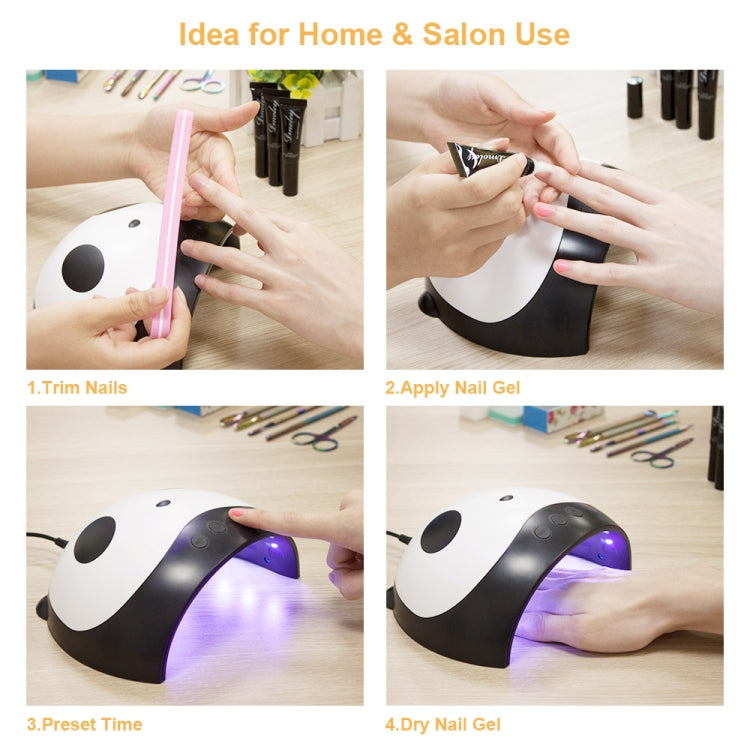 36W UV Lamp LED Panda Shape Lamp Nail Dryer USB Charge Nail Art Tools(Induction) by bashfashion