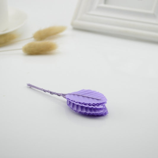 200 PCS / Pack DIY Wreath Simulation Leaves Home Decoration Supplies(Purple) by bashfashion