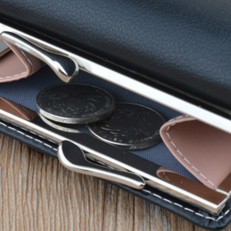 Simple Mini Vintage Flowers Short Women's Folding Wallet Coin Purse(Blue) by bashfashion