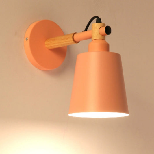 Staircase Aisle Bedside Bedroom Wall Lamp Creative Simple Background Restaurant Oblique Barrel Light, AC 220V(Pink) by bashfashion