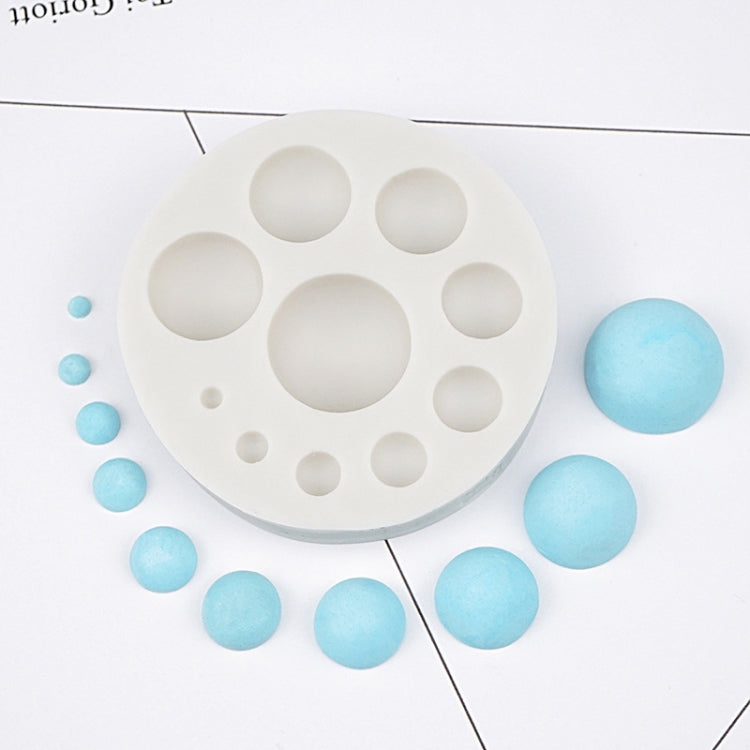 Round Silicone Fondant Cake Mold DIY Baking Decoration Chocolate Tool(Grey) by bashfashion