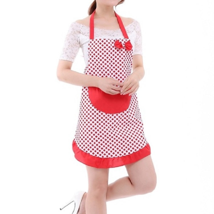 Home Kitchen Cooking Simple Bow Lace Apron(Red) by bashfashion