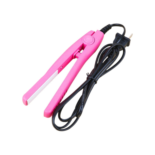 Mini Hair Straightener Ceramic Tourmaline Plates Curler(Pink) by bashfashion