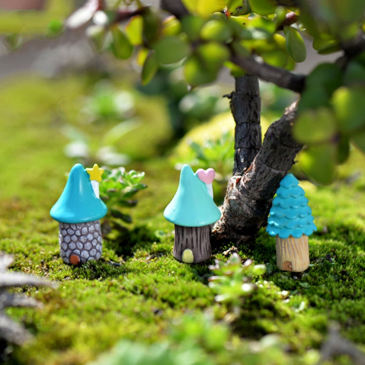 2 PCS Cartoon Tree House Moss Micro-landscape Fleshy Ornaments Jewelry, Random Style Delivery by bashfashion