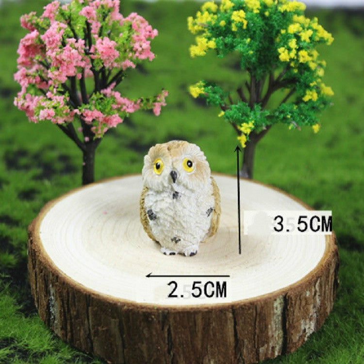 4 PCS/Set Mini Simulation Owl Gardening Decorative Animal Ornaments by bashfashion