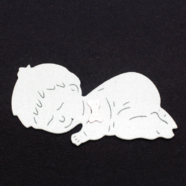 Sleeping Baby Knife Mold DIY Cutting Book Album Greeting Card Making Mold(Silver) by bashfashion
