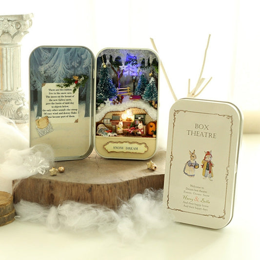 DIY Box Theater Nostalgic Theme Miniature Scene Wooden Puzzle Toy Doll House(Q003) by bashfashion