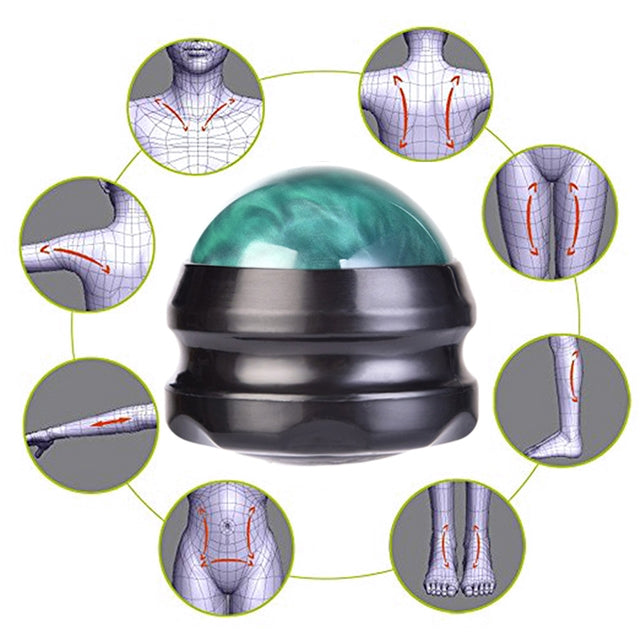 Body Therapy Foot Back Waist Hip Relaxer Massage Roller Ball(Green) by bashfashion