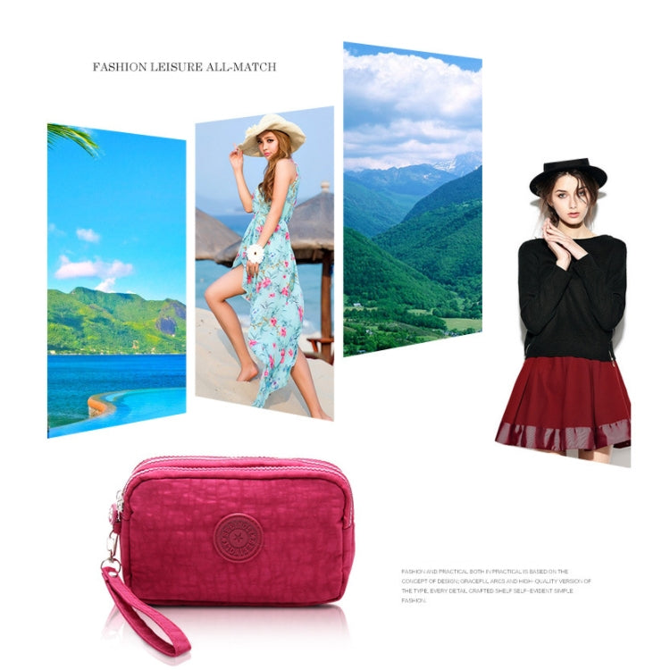 Three-Layer Zipper Short for Ladies Change Mobile Bag(Blue) by bashfashion