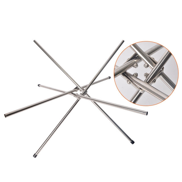 Outdoor Fire Burning Portable Solid Fuel Frame Folding Furnace Fire Rack Camping Tools by bashfashion