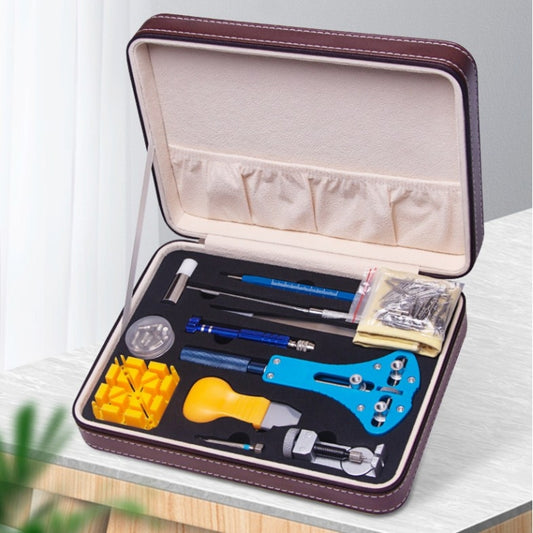143 in 1 Watch Remover Watch Repair Tool PU Storage Bag Set(Brown) by bashfashion