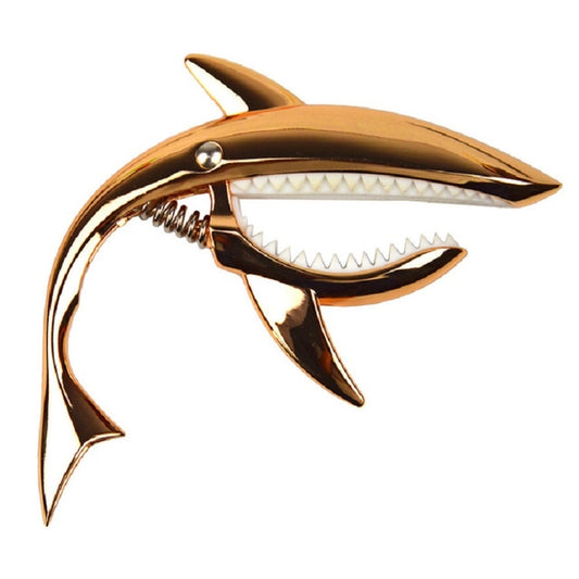 Shark Shape Zinc Alloy Guitar Capo(Rose Gold) by bashfashion