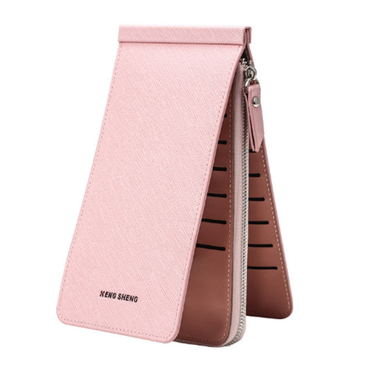 Ultra-thin Wallet Multi-card Position Multi-function Card Package Wallet(Pink) by bashfashion