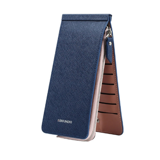 Ultra-thin Wallet Multi-card Position Multi-function Card Package Wallet(Dark Blue) by bashfashion