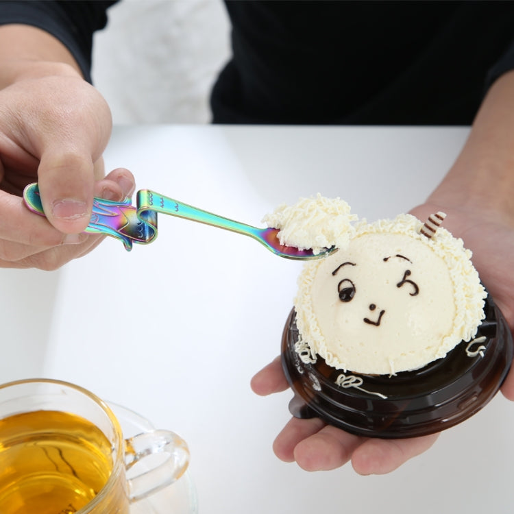 Creative Coffee Spoon Mermaid Shape Handle Spoons Flatware Drinking Tools, Color:True Color by bashfashion