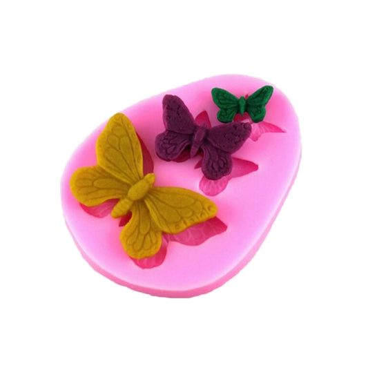 2 PCS Simulation Butterfly Fondant Silicone Mould Handmade Soap DIY Cake Decorating Chocolate Lace Baking Tools by bashfashion