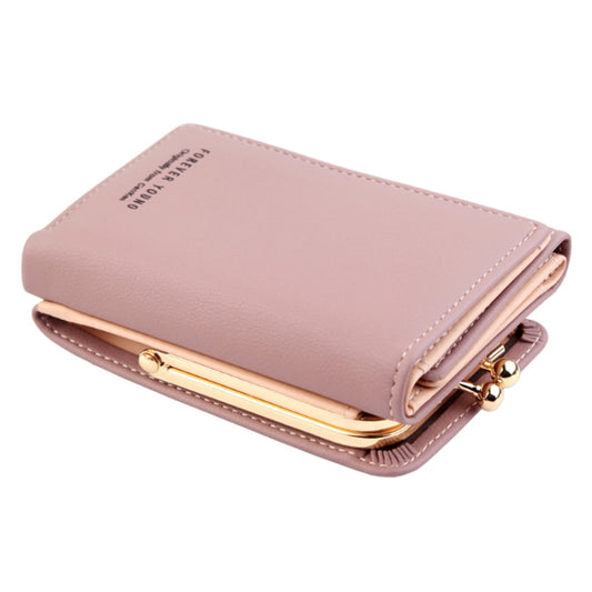 Short Wllet Lady Small Wallet Multi-Card Three Fold(Purple) by bashfashion