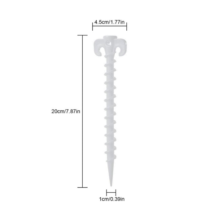 10 PCS/Set Luminous Camping Canopy Tent Ground Screw Pegs Horn Nails Outdoor Climbing Tent Plastic Nails Tent Accessories by bashfashion