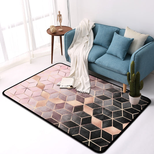 Geometric Pattern Bedroom Door Rug Decorative Mat, Size:40x120cm(Black Gold) by bashfashion