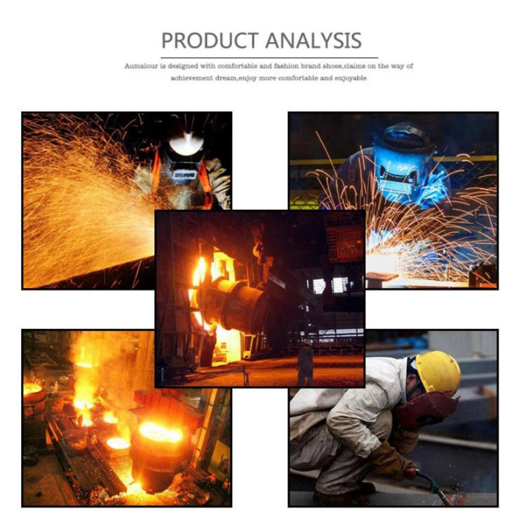 Full Leather Electric Welding Apron High Temperature Fireproof Star Splash Protective Clothing(Orange) by bashfashion