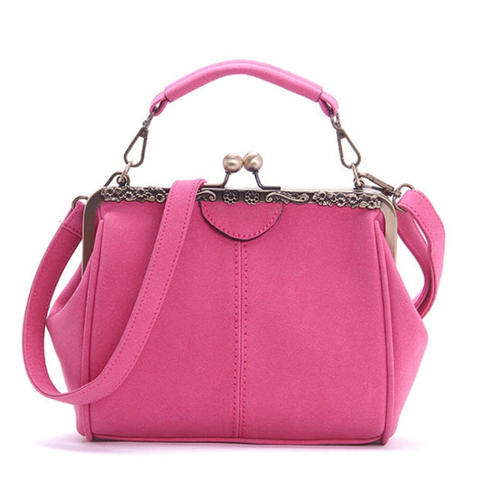 Women Handbags Messenger Bags Retro Shoulder Bag(Rose Red) by bashfashion