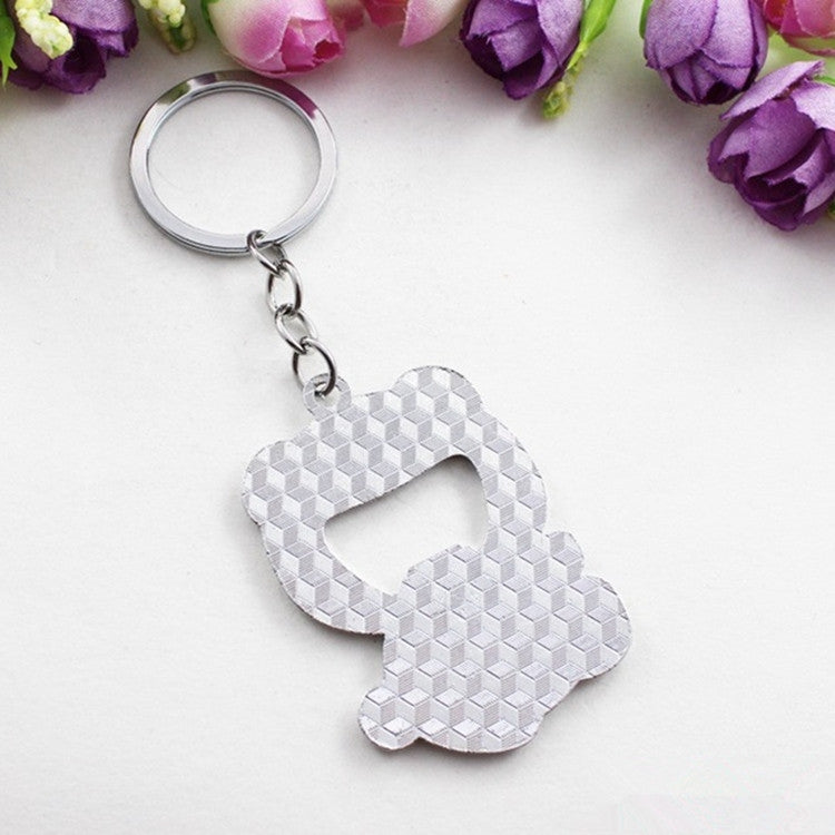 Cartoon Animal Shape Beer Bottle Opening Tool Opener Panda Keychain Pendant by bashfashion