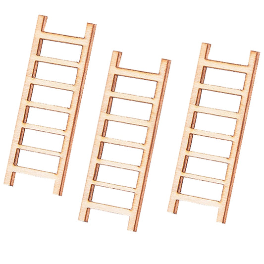 5pcs Simulation Ladder Decoration Wooden Staircase Corridor Micro Landscape Succulent Potted DIY Decorations by bashfashion