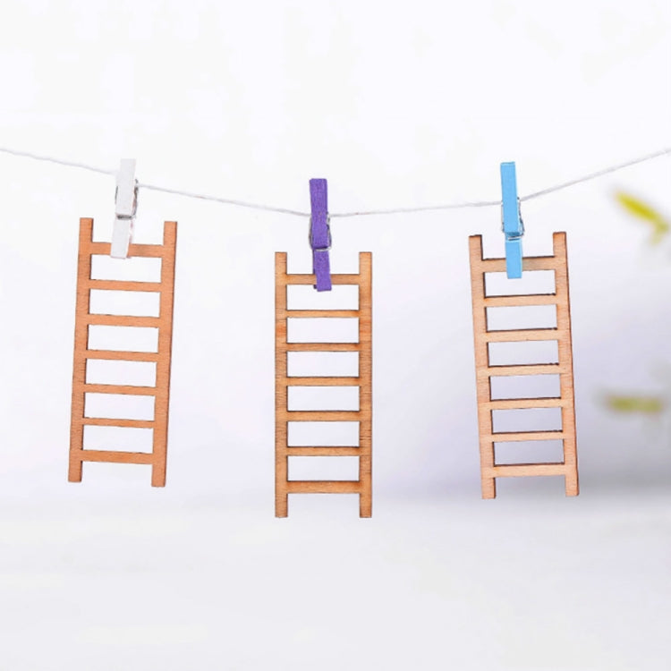 5pcs Simulation Ladder Decoration Wooden Staircase Corridor Micro Landscape Succulent Potted DIY Decorations by bashfashion