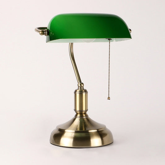 Creative Retro Nostalgic Office Study Bedside LED Table Lamp without Bulb(Green Bronze) by bashfashion