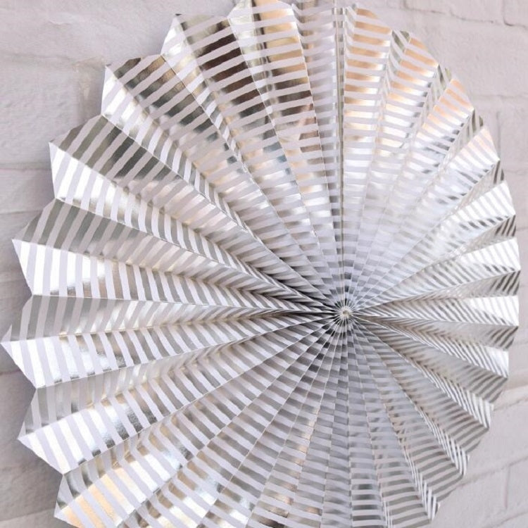 2 Sets Bronzing Paper Fan Flower Set Birthday Holiday Wedding Party Decoration, Color:Bronzing 6pcs by bashfashion