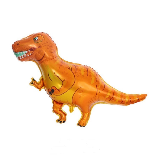 2 PCS Dinosaur Modeling Aluminum Foil Balloon Children Birthday Decoration Party Supplies Toy, Size:Large, Style:Yellow Tyrannosaurus by bashfashion
