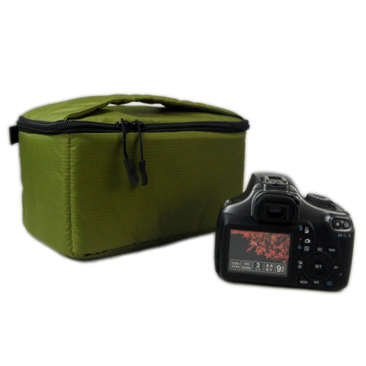 Water-resistant DSLR Padded insert Case Waterproof Zipper Removable Partition Camera Bags(Army Green) by bashfashion