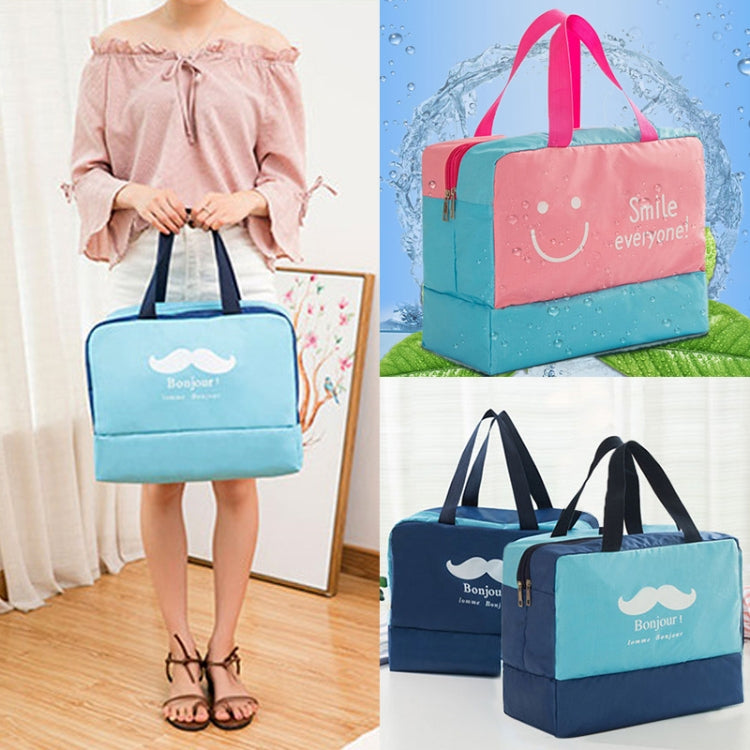 Fashion Men And Women Travel Waterproof Storage Bag Oxford Cloth Travel Bag Swimming Bag Beach Bag(Blue Beard) by bashfashion