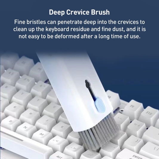 7 in 1 Bluetooth Headphone Computer Keyboard Cleaning Tools Set (Blue) by bashfashion